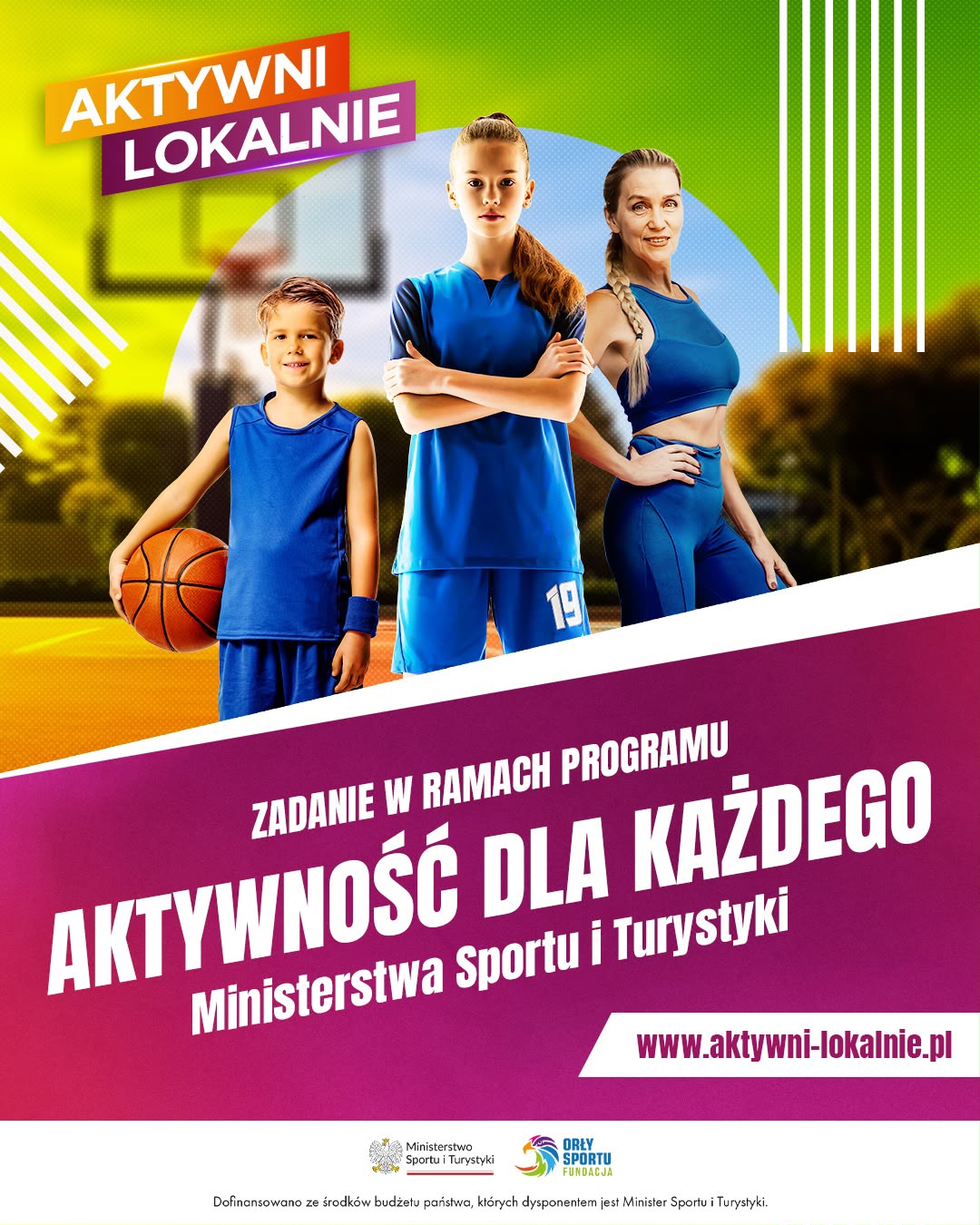 Plakat promujący Aktywni lokalnie